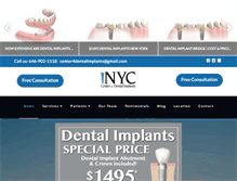 Tablet Screenshot of nyccenter4dentalimplants.com